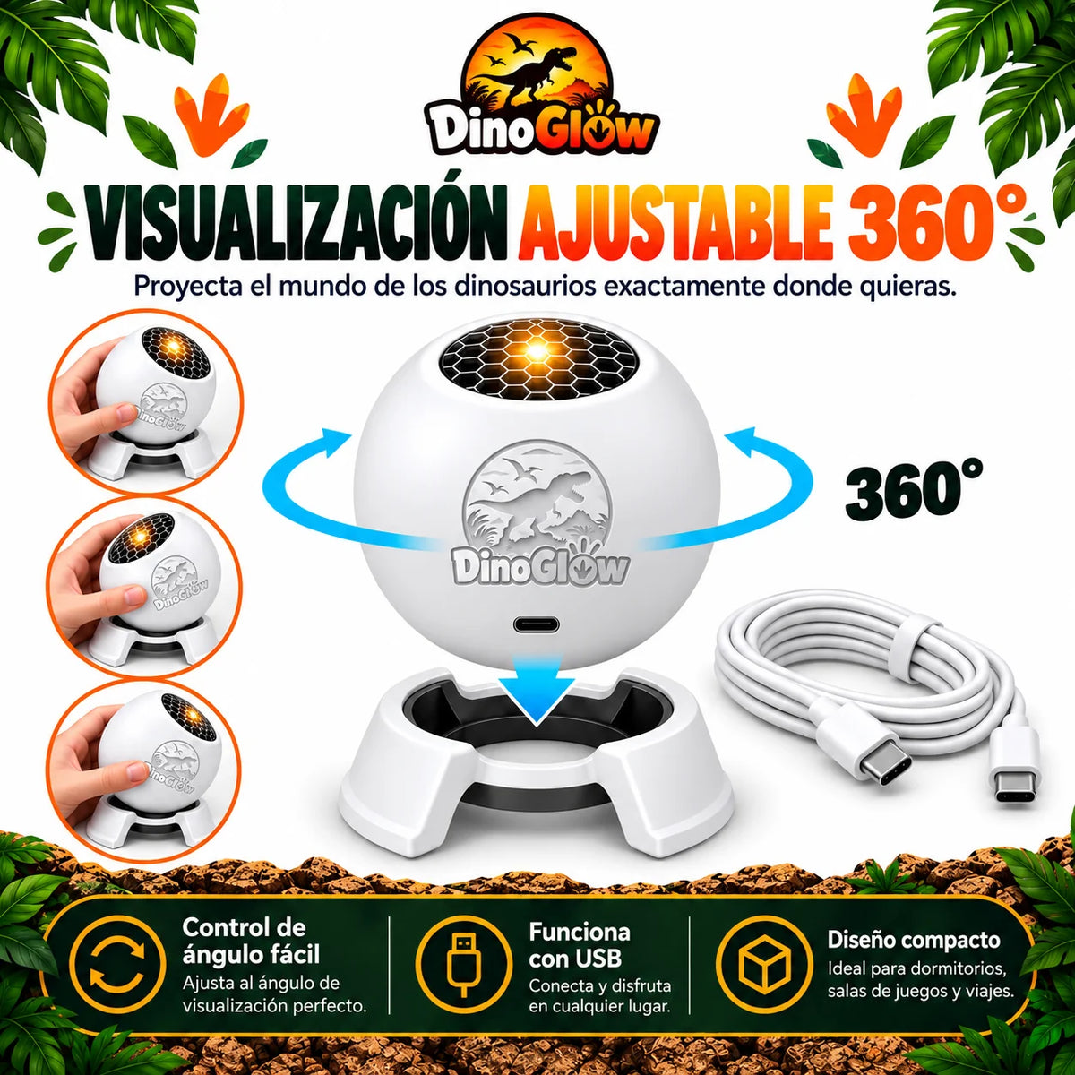 DinoGlow™ | Convierte su Habitación en un Mundo de Dinosaurios